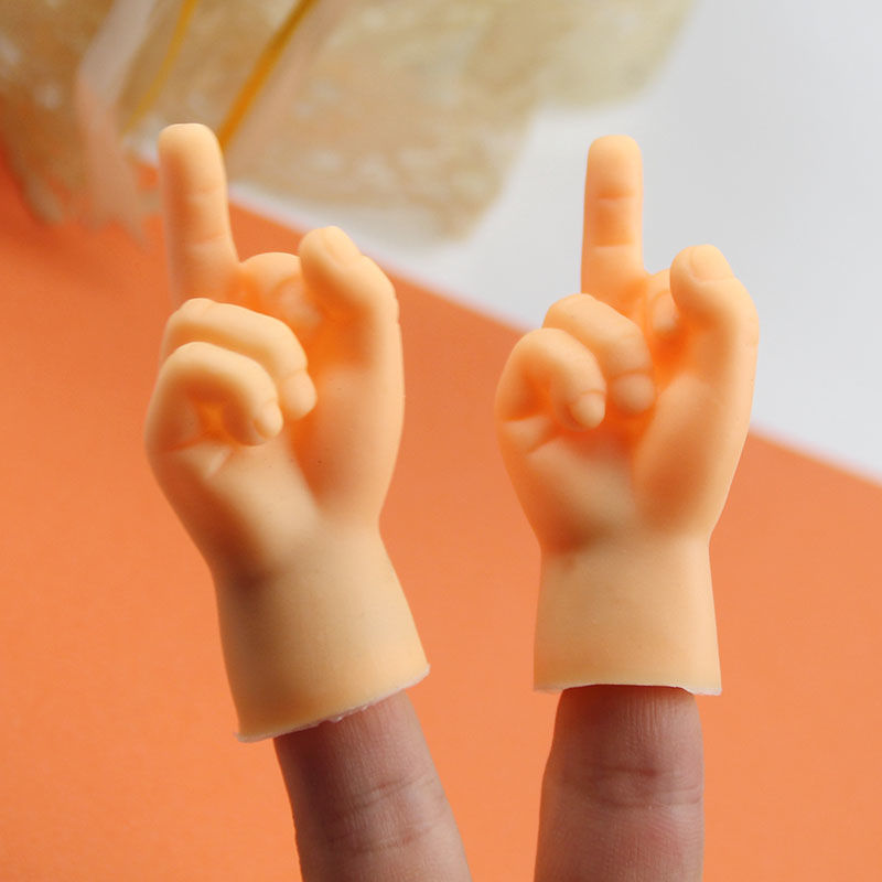 抖音迷你整蛊芭比网红小手逗猫猫玩具橡胶硅胶小手搞怪可爱撸猫小手