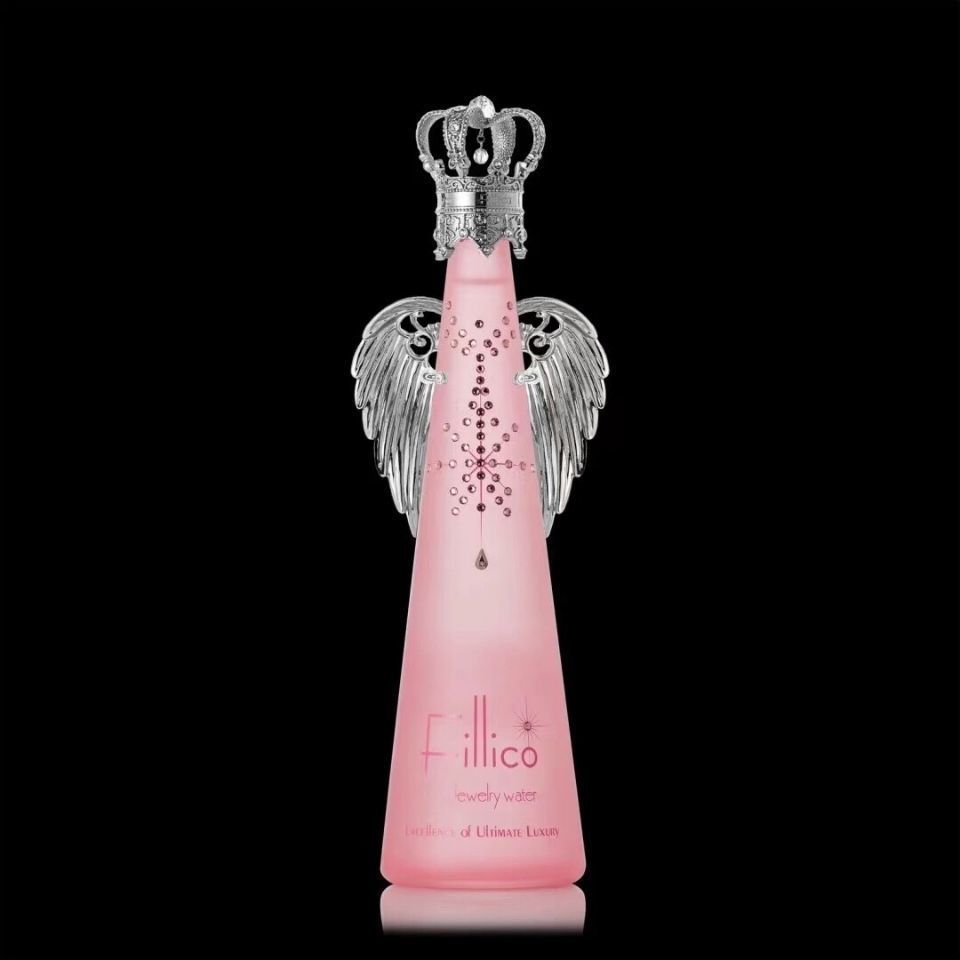 fillico日本神户矿泉水菲丽高皇冠水晶品高端水瓶女王帽天使 银色