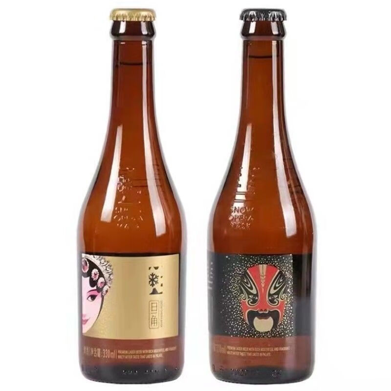 雪花脸谱花脸花旦花脸啤酒418ml12瓶沈阳特产整箱啤酒花旦6瓶花脸6瓶