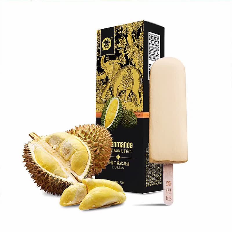 冰淇淋网红棒冰水果冰激凌雪糕冰糕冰棍冷饮70g支蓬玛尼榴莲味60支2箱