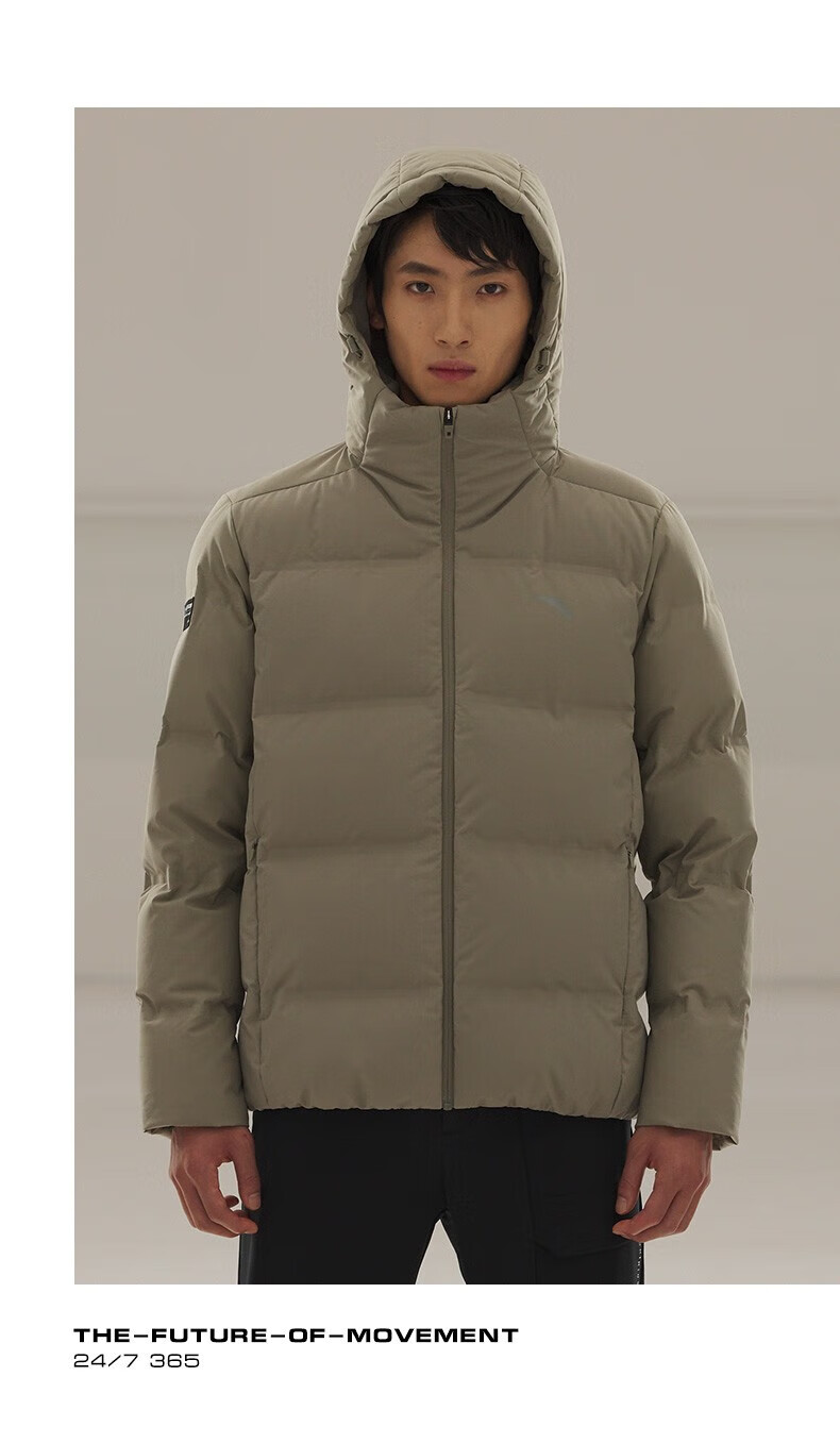 安踏(anta) 【张继科同款】运动羽绒男士三防外套保暖休闲厚绒短款