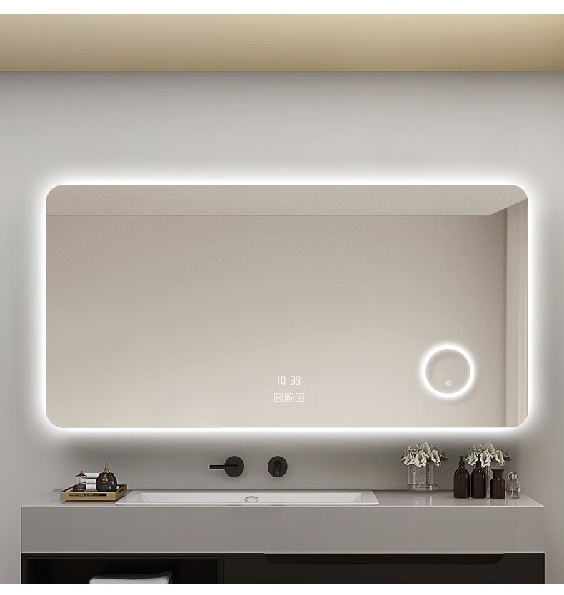 通用智能镜子浴室镜挂墙卫生间防雾镜长方形led卫浴镜厕所洗漱镜 壁挂