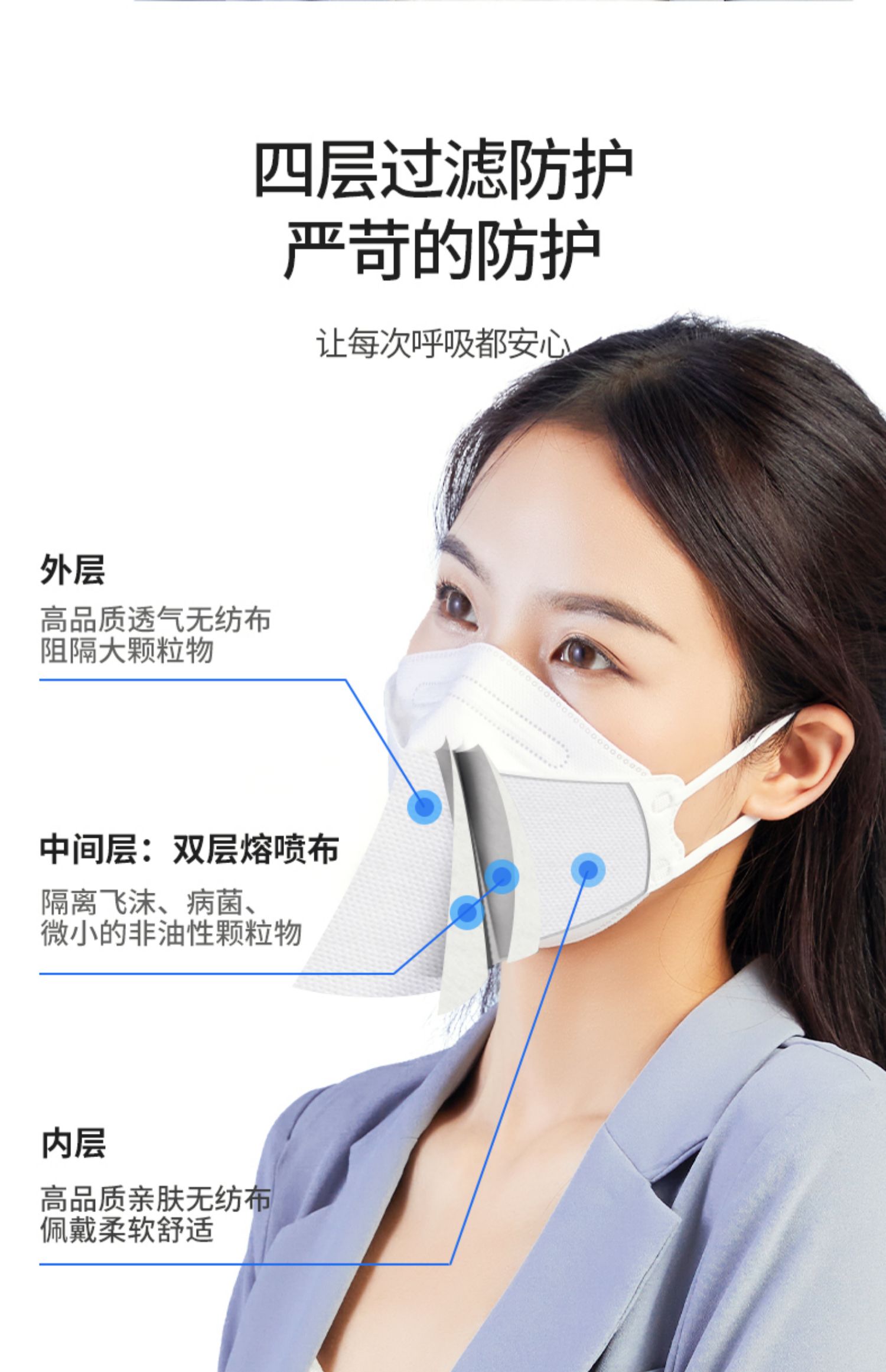 口罩一次性3d立体贴合儿童防护防尘单片独立包装 【款】kn95鱼型口罩