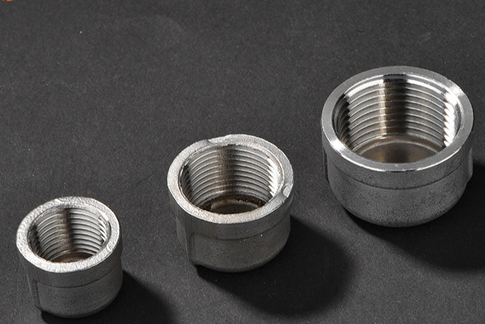 304不锈钢内丝管帽堵头塞头闷头管堵盖帽内螺纹丝扣4分6分1寸接头 304