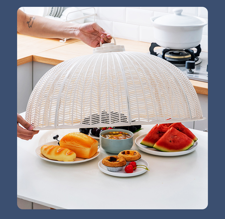 菜罩子菜罩饭罩塑料饭菜罩子盖菜罩防苍蝇厨房家用防尘长方形餐桌罩