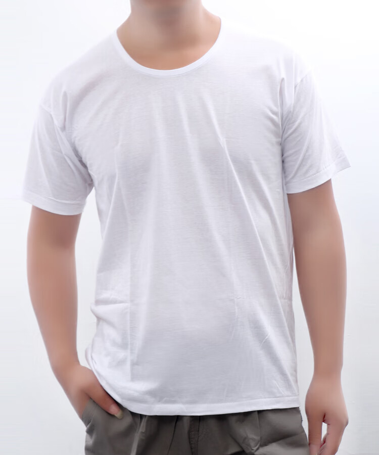 菊花牌老头衫男棉质汗衫纯白色中老年圆领老式宽松全棉短袖背心夏黛芙