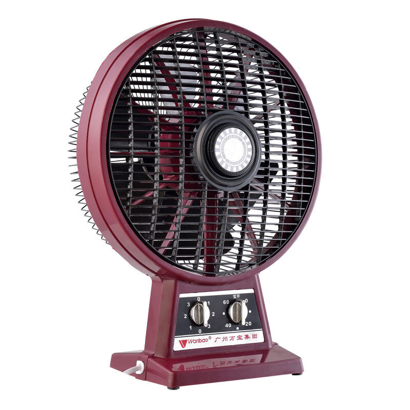 万宝电风扇10寸旧款大风力老式座钟家用办公室转页扇台扇鸿运扇万宝