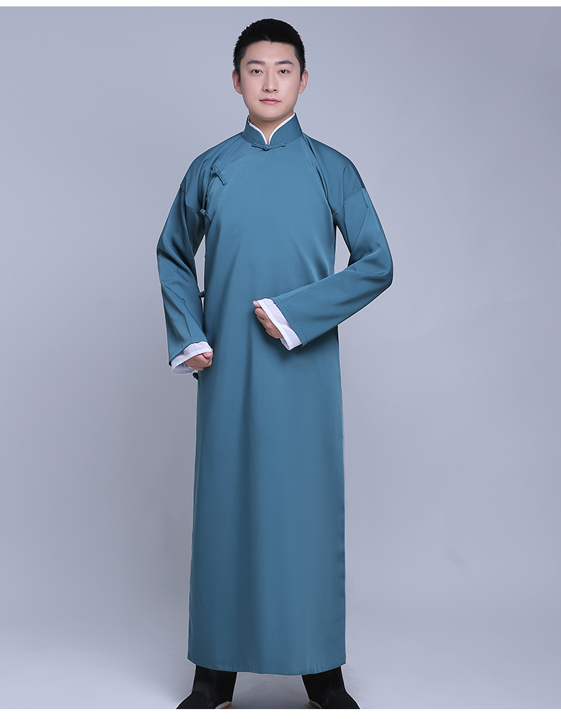 相声服大褂大码男女成人民国长衫演出服装德云社张云雷长袍表演服