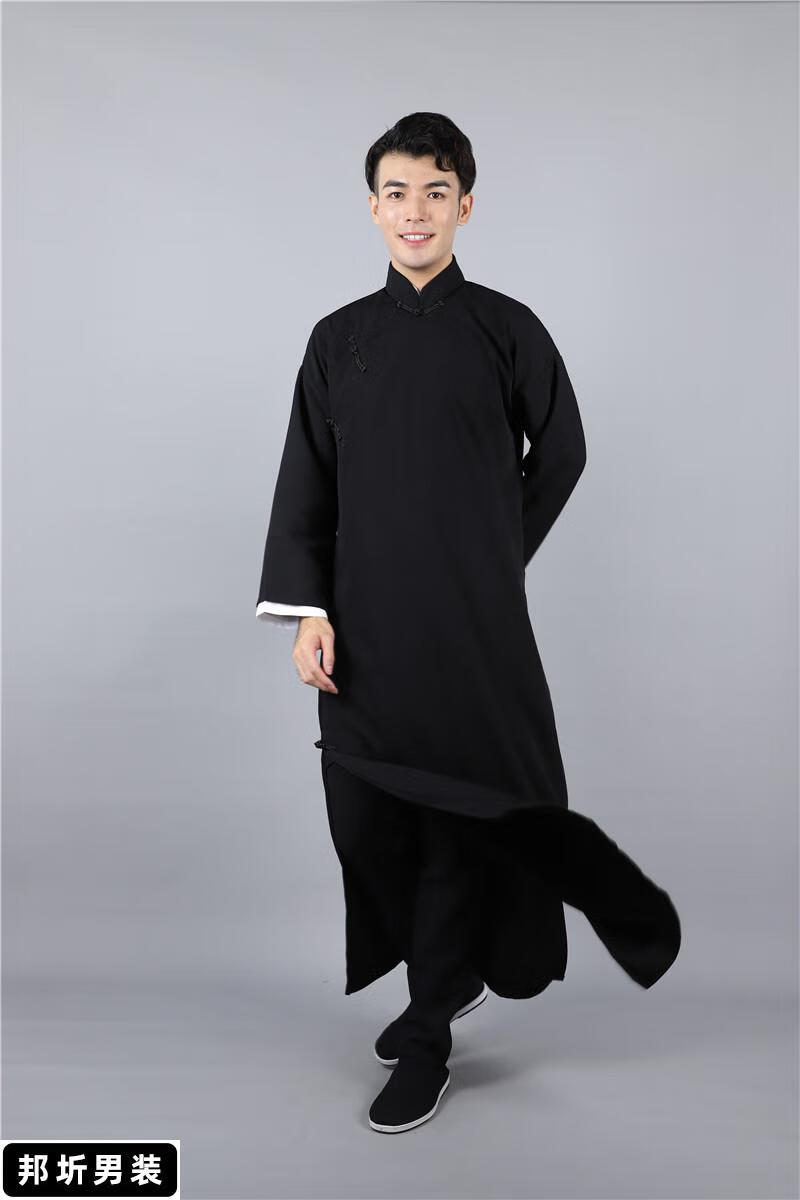 德云华服相声服 夏款男士长衫中式伴郎团服长袍马褂德云社大褂演出服