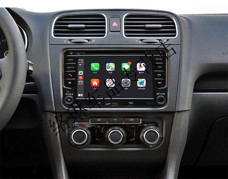 大众高尔夫6无线carplay安卓大屏车载导航仪linux车机智慧屏定制 7寸