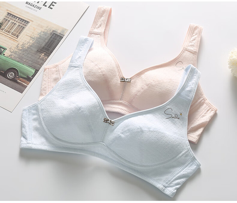12少女内衣高中学生18岁发育期女孩文胸初中16女生中大童胸罩 2条装