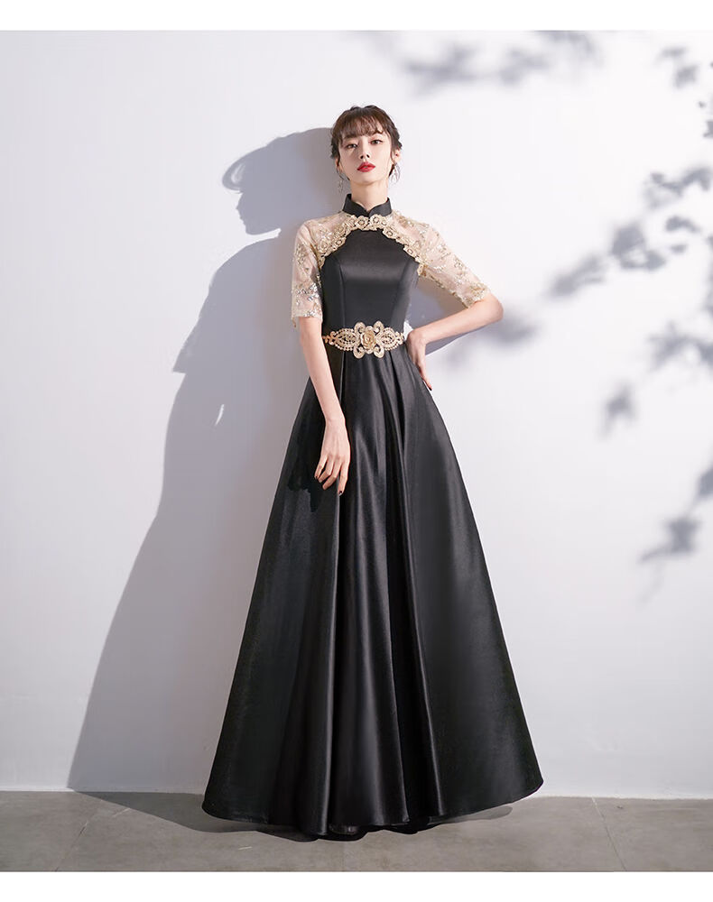 黄花地合唱指挥礼服国庆大合唱团演出服女长裙比赛红歌表演指挥服演出