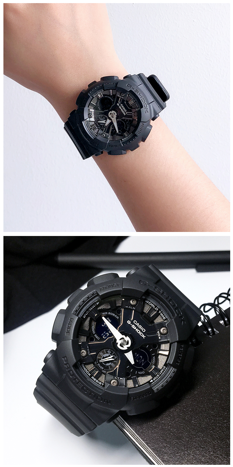 卡西欧手表女gshock限量独角兽玫瑰金运动防水石英女表gma-s110sr gma