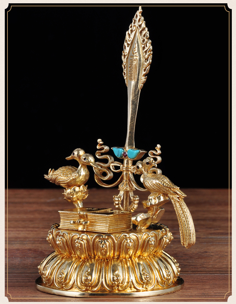 全铜三大菩萨摆件尼泊尔藏传佛教密宗法器寺庙佛堂供奉佛具用品 三大