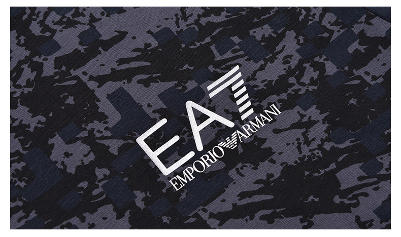 阿玛尼(armani)男装 ea7潮流男士圆领短袖t恤 蓝色 s