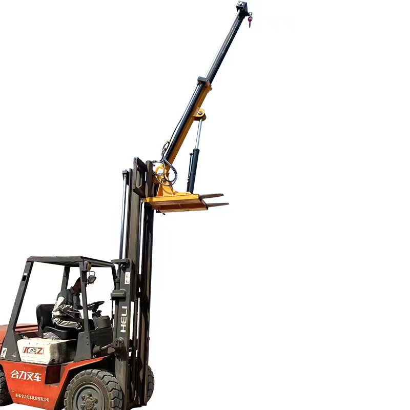 叉车吊臂起重吊臂飞臂吊伸缩臂起重臂叉车属具起重设备小型吊臂 黑色