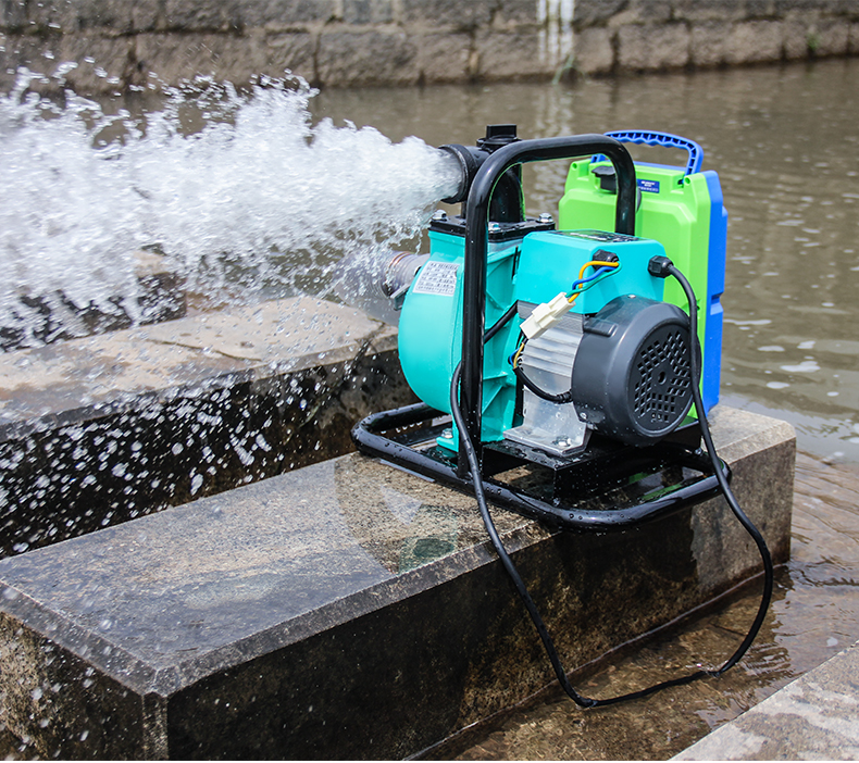 水泵浇地用便携锂电户外抽农用浇花浇地增压48v60v充电家用抽水机 48v