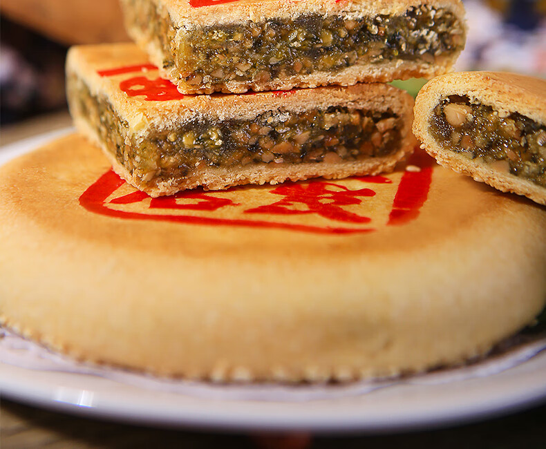 达濠茂升发达埠青糖饼潮汕特产非物质文化遗产素食传统礼中秋节 青