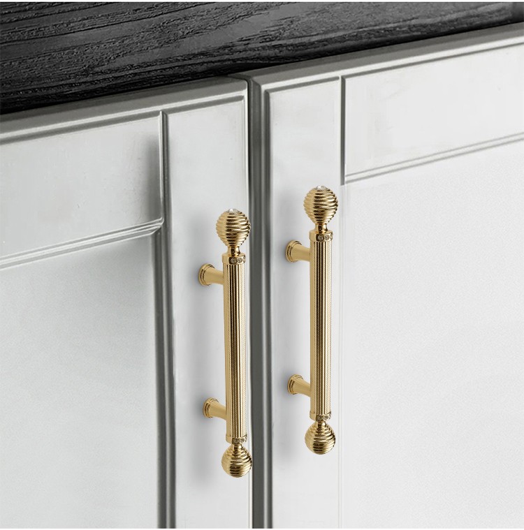 皮阿诺大衣柜拉手欧式简欧金色轻奢水晶橱柜酒柜抽屉把手柜子1706128