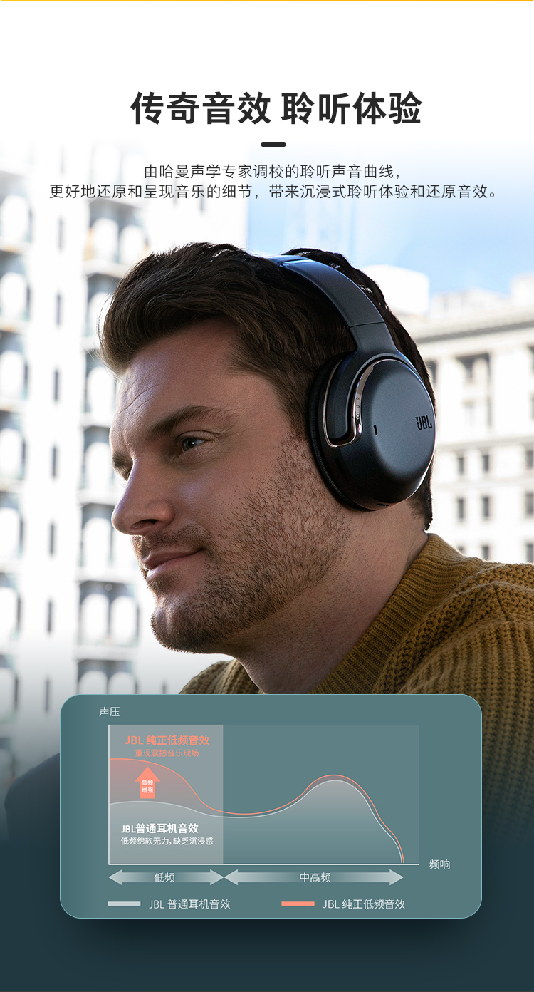 jbl jbl jbltourone降噪无线头戴式立体声套餐hifi音乐 黑色 蓝牙耳机
