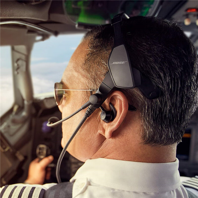 降噪航空耳机 带麦克 双插头 适合涡轮增压飞机飞行员【图片 价格