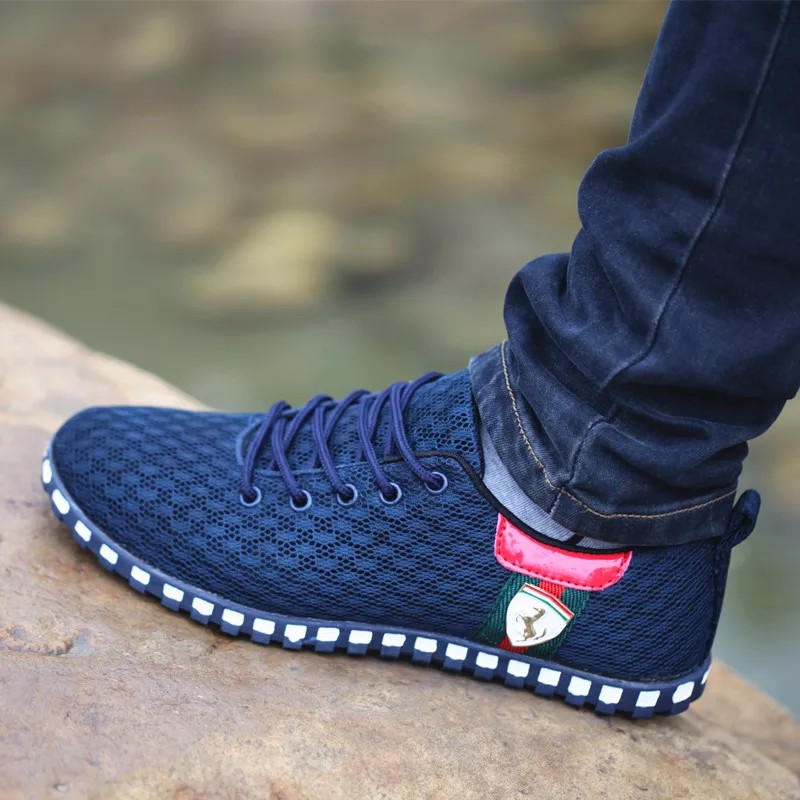 男式网鞋透气夏凉男鞋2022夏季新款网鞋防臭透气休闲运动鞋男士百搭薄