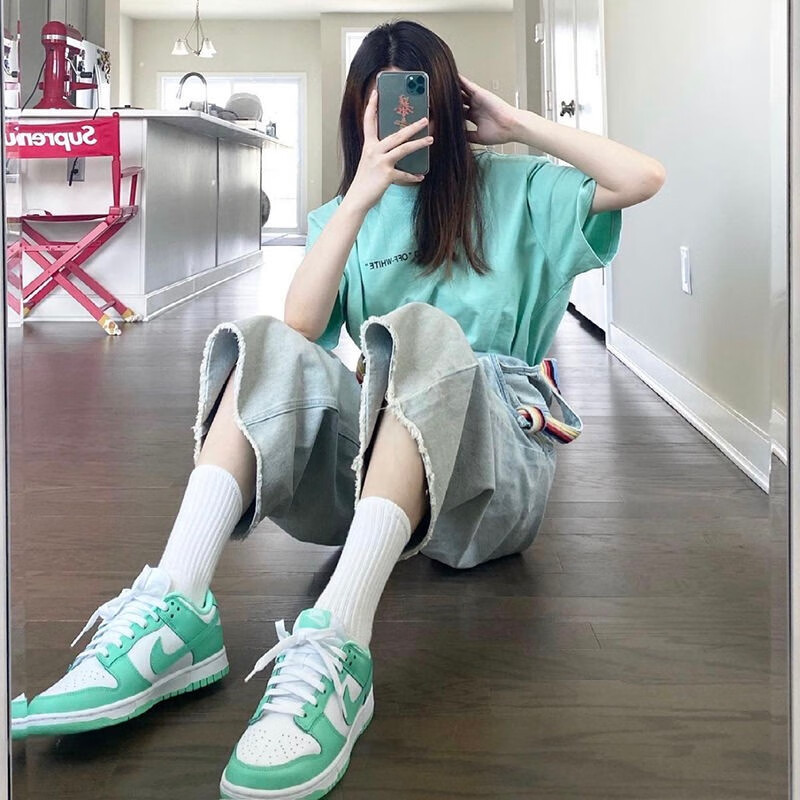 联名dunklow绿板鞋男女款情侣休闲鞋夏季浅色穿搭潮流sbdunk绿莆田 36