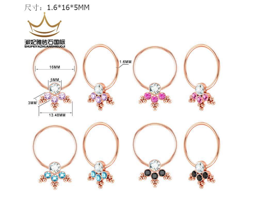 阴环女 女阴 阴环乳环性感欧美乳饰私密阴钉穿刺夜