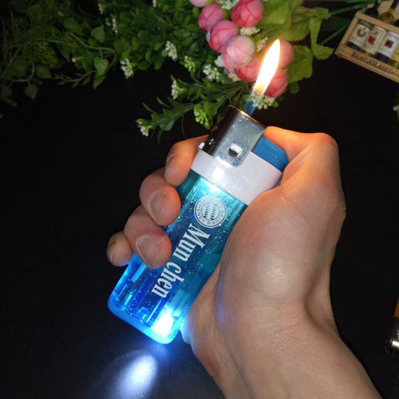 超大巨型打火机抖音网红同款大容量一次性大号定制广告花色大号带灯款