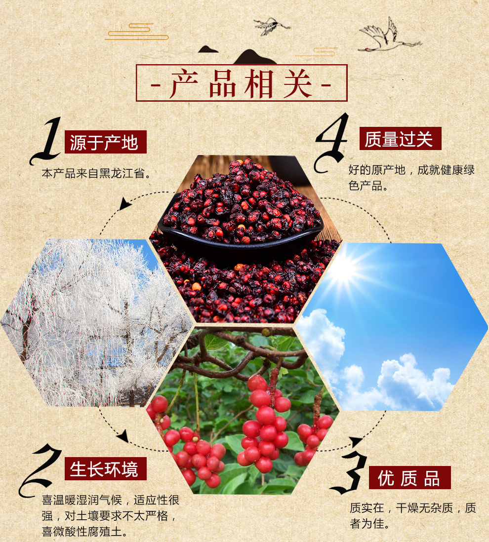 五味子中药材店铺新货500克长白山北五味子辽五味茶泡饮