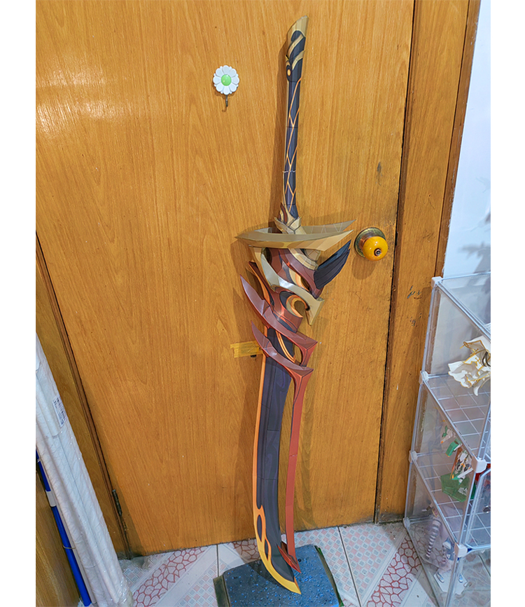 【原神周边】长柄1:1可手持昆吾断虹钟离纸模型手工cosplay道具玩具