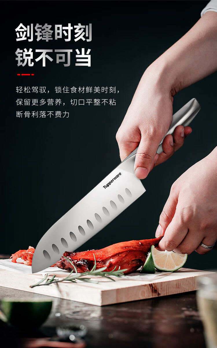 特百惠(tupperware)大师系列精钢刀具6件套带底座 熟食刀【图片 价格