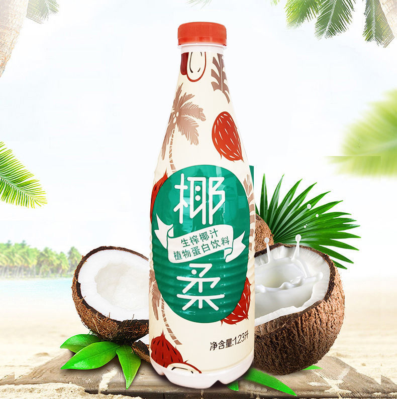 老吉椰柔生榨椰汁椰奶植物蛋白饮料酒席婚宴家庭聚餐大瓶装 1.