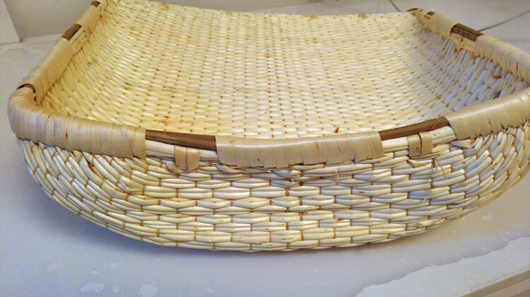 园艺纯手工民间工艺道具柳条簸箕柳编收纳筐枊匾鲁南苏北炒货簸箕柳匾