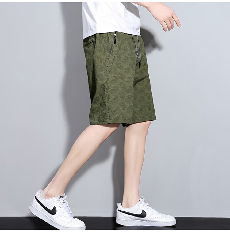 Romon Men's Cooling Sports Shorts 2025 Summer Thin Loose Casual Knee-Length Pants New Khaki 2XL 15