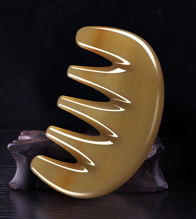 西藏高原牦牛角刮痧板面部美容刮脸部头部腿部全身通用眼部拨筋棒snl