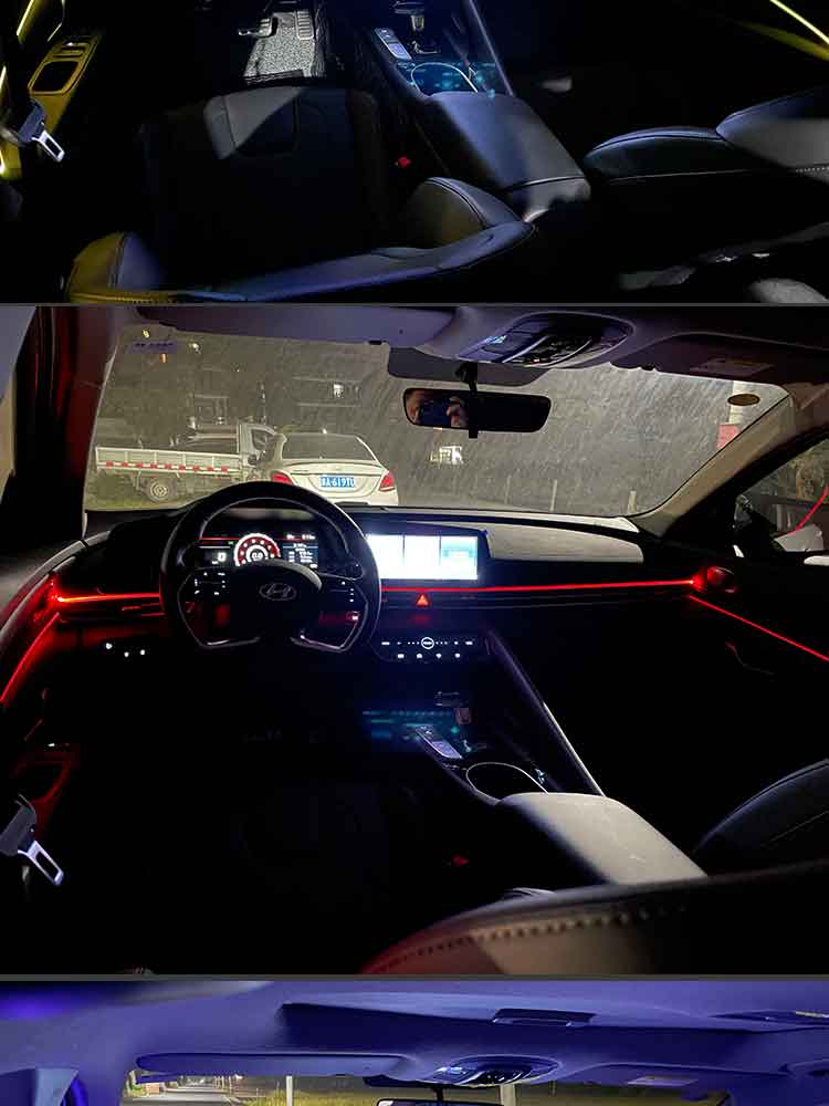 适用于第七代伊兰特氛围灯适用现代内饰改装气氛灯专用冷光灯条 单色