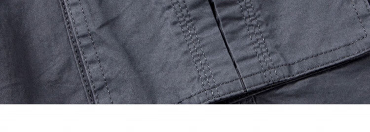 ROMON Shorts, Summer Men's New Casual Workwear Thin Seven-Point Pants, Multi-Pocket Loose Breathable, Black, 5XL 15