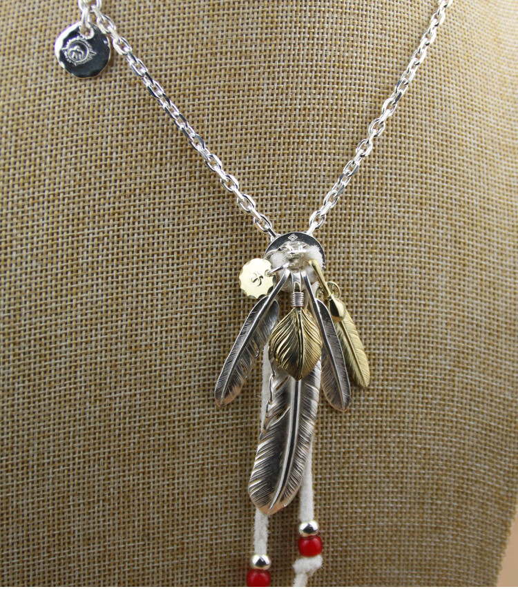 凡丘珠宝 925 银goros手工复刻 高桥吾郎goros组合套装羽毛项链男女