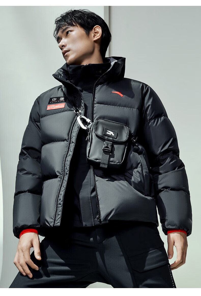 安踏(anta) 防泼水羽绒服丨羽绒外套男女同款冬季新款加厚保暖棉衣