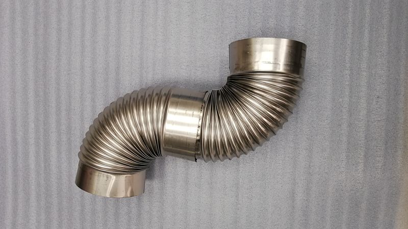 壁炉排烟管304不锈钢弯头家用取暖炉锅炉壁炉农村土灶柴火炉烟筒弯头