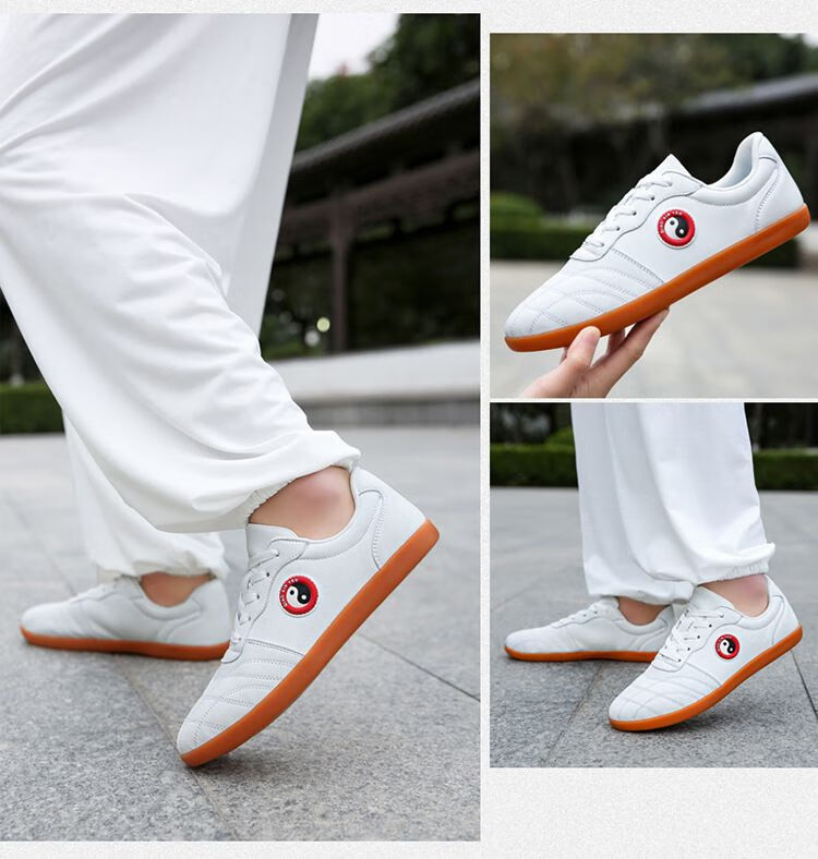 佑勒运动户外旗舰店陈家沟太极鞋男女春夏季软皮牛筋底透气孔武术训练