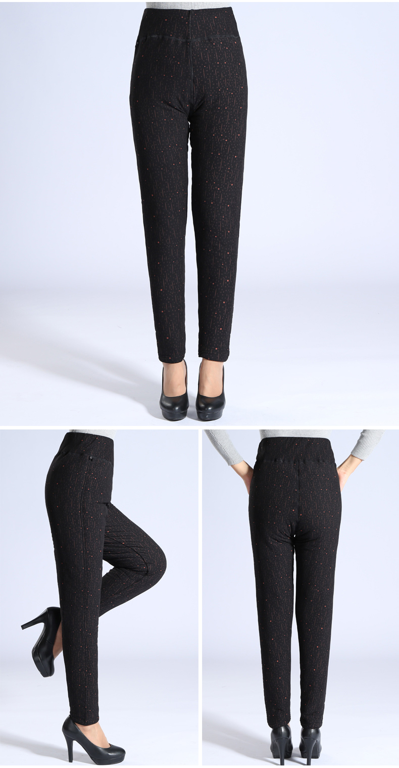 中老年人女士三层加厚仿驼绒棉裤高腰加绒老人保暖裤大码仿裤冬季