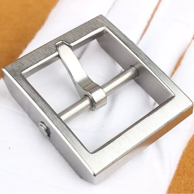 酷奇袋鼠官网特价捡纯钛扣头可拆卸防过敏男士皮带卡子针扣头层牛皮