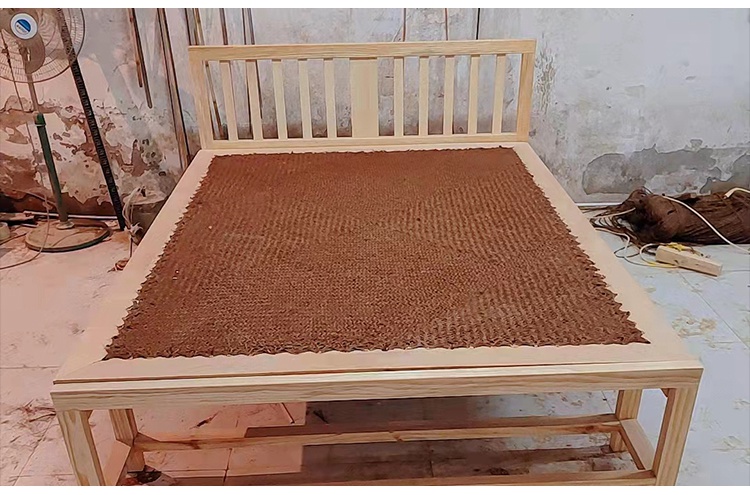全友家居高档 实木床传统棕绷床架实木老款绷子床手工农村老式架子