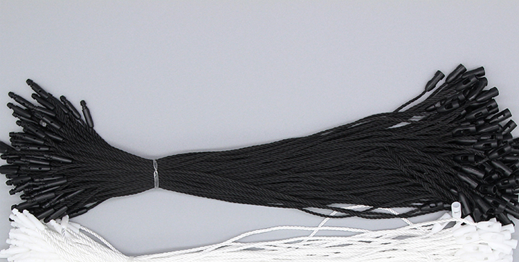 吊牌绳子棉线吊粒吊绳通用服装吊牌挂绳头衣服标签绳 棉绳黑色加粗