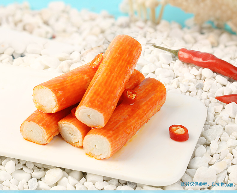 百草味香手撕蟹味棒120g蟹肉棒海味零食宿舍即食网红解馋小吃蟹柳 蟹