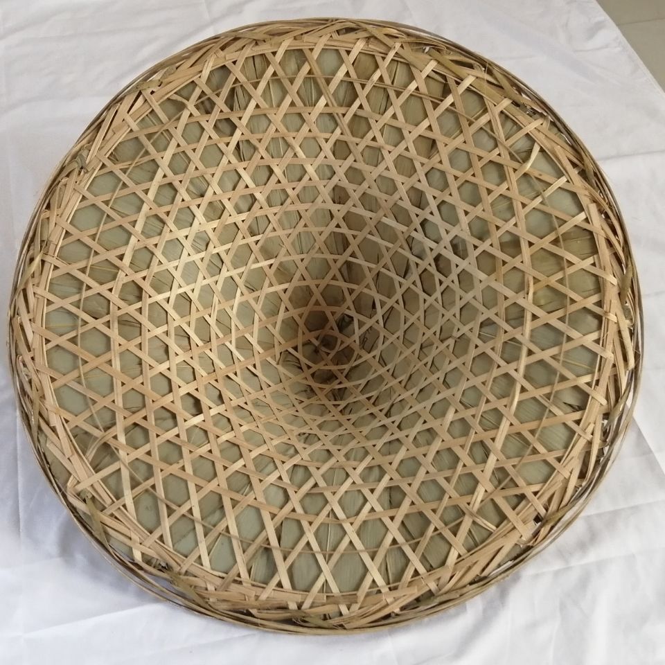 蚩云 斗笠帽尖顶斗笠帽儿童成人劳保雨晒清凉古装影视道具 36cm尖红