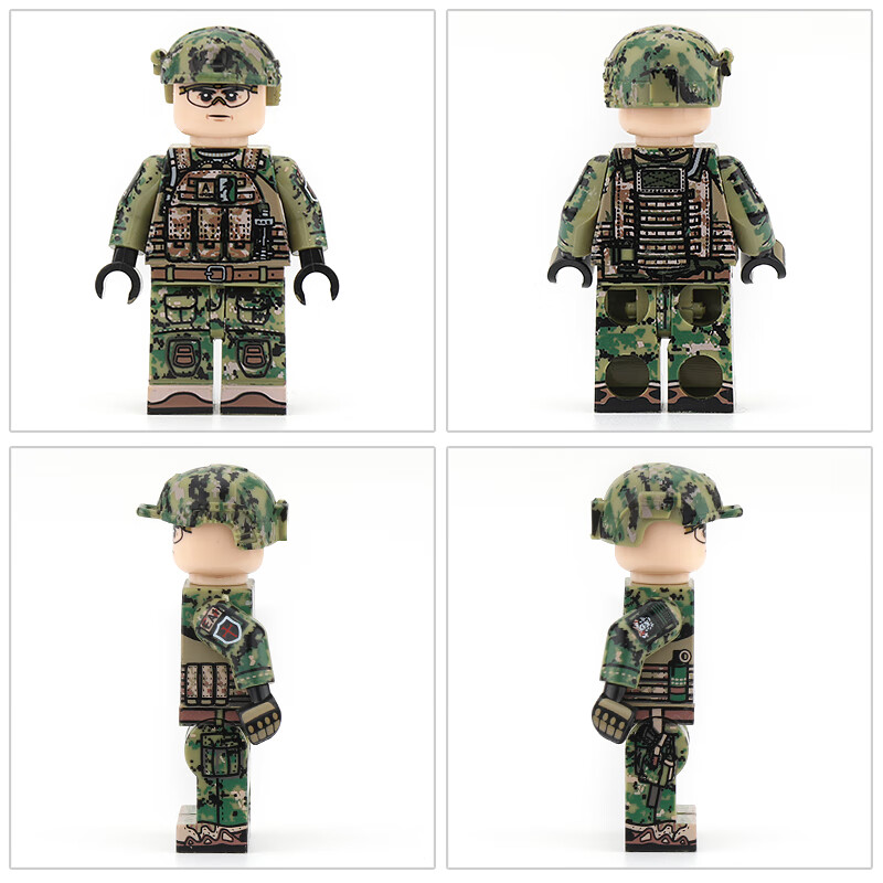 乐高lego积木ucp迷彩人公仔美军空降特种兵拼装男生模型玩具美军sjz兵
