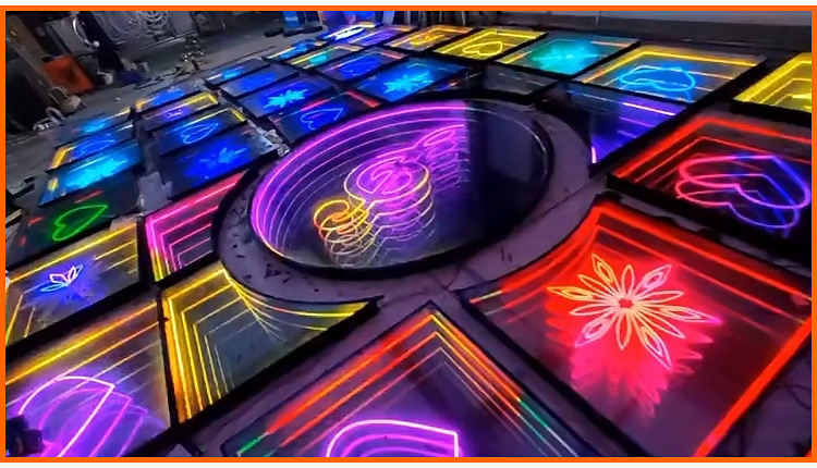 深渊千层镜 千层镜深渊镜灯箱led霓虹灯发光字门头装饰网红墙造型广告